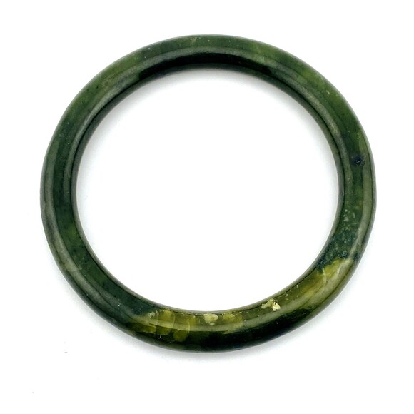 Vintage Nephrite Jade Bangle Bracelet - Picture 1 of 5